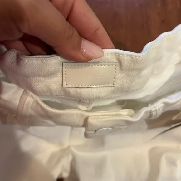 Mother Jeans The Roller Fray White NWT size 29 - Picture 6 of 8